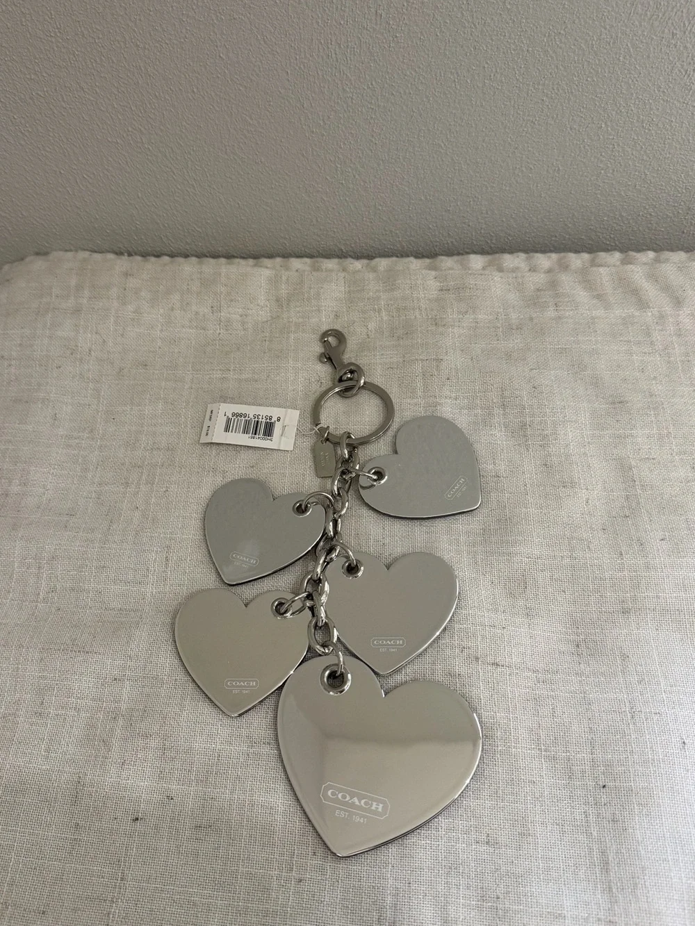 Coach heart charm